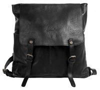 Cityrucksack X-ZONE "X-ZONE Damen Rucksack echt Leder", Damen, Gr. B/H/T: 35cm x 31cm x 15cm, onesize, schwarz, Leder, Rindsleder, Retro, Rucksäcke Cityrucksack, echt Leder (13094210-0) schwarz