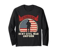Civil War Uniform History Buff Reenactor Humor Zitat Design Langarmshirt