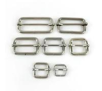 CIVIOOH 5/10Pc 20-50mm Metal Slides Wire-Formed Roller Pin Buckles Strap Slider Adjuster for Bags Garment Leather Accessories