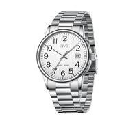 CIVO Analog Business Uhren Herren: Leicht Lesbar Edelstahl Quarz Herrenuhr | Elegante Wasserdicht Silber/Schwarz/Blaues Großes Zifferblatt mit Datum - Stilvoller Geschäftsuhr für Ehemann Vater Sohn