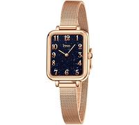 CIVO Damen Uhr Roségold Wasserdicht Minimalistisch Rechteck mit Edelstahl Mesh Armband Mode Kleid Elegant Beiläufig Quarzuhr für Damen