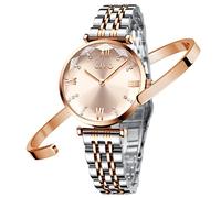 CIVO Damen Uhren Set Edelstahl Wasserdicht Roségold Mode Kleid Elegant Beiläufig Designer Quarzuhr für Damen