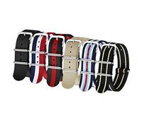 CIVO Uhrenarmbänd 6 Packungen Armband 16mm 18mm 20mm 22mm 24 mm Ballistische Nylon-Uhrenarmbänder Zulu-Armbänder Edelstahlschnalle mit Federstange und Verbindungsstift