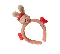 CIYODO 2 Stück Herz Tierhaarband Make up Haarband Mit Kaninchenmotiv Elastisches Stirnband Für Frauen Yoga Gesichtwaschen Party Und Alltag Pink