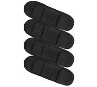 CIYODO 4 Stück Teiliges Schulterpolster Gepolsterte Atmungsaktive Schultergurte für Rucksäcke und Taschen Druckreduzierend rutschfest Vielseitig Einsetzbar Schwarz