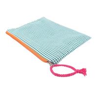 CIYODO Große Schminktasche mit Vintage Karomuster Leichte Kosmetiktasche für Damen Multifunktionaler Organizer für Reisen und Alltag Geräumig und Kompakt Grüne Handtasche