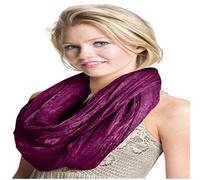 CJ Apparel Mobius Infinity Schal Snood Cowl Tube Runde Kreis Eternity Schal Pashmina NEU (Violett)