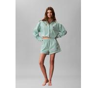 CK GRAPHIC CROPPED POPLIN SHIRT PENNY STRIPE MARDI GRAS GREEN - Gr. - S
