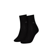 Calvin Klein Socken Short Roll Top Damen – 2er-Pack – Schwarz – Gr. 35-38