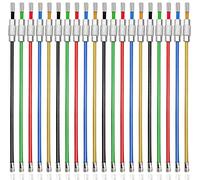 CKANDAY 20Pcs farbigen Nylon beschichteten Edelstahl Draht Schlüsselanhänger, 2mm 4 Zoll Schlüsselanhänger Loops für hängende Gepäck Tags oder ID Tags