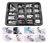 CKPSMS Marke: 16-teiliges Nähfuß-Set, kompatibel mit Singer, Brother, Marke Janome, Marke Elna, Marke Kenmore, alle Maschinen mit niedrigem Schaft (KP-19048)