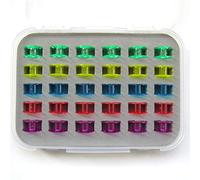 CKPSMS Marke - # 2518P SA156 X52800150 KUNSTSTOFFSPULEN PASSEN FÜR BROTHER VIKING SINGER KLASSE 15 (2518P 30PCS color+BOX)