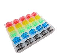CKPSMS Marke - # 2518P SA156 X52800150 KUNSTSTOFFSPULEN PASSEN FÜR BROTHER VIKING SINGER KLASSE 15 (2518P 25PCS color+BOX)