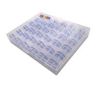 CKPSMS Marke - # 4114401 Kunststoffspule (beide Seiten sind flach) Kompatibel mit Husqvarna Viking Nähmaschine (36Stück+BOX)