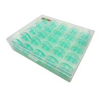 CKPSMS Marke: #4123078-45 Klare grüne Spulen（Ohne Gewindeloch) kompatibel mit Viking Husqvarna Group 5 6 7 & White 5811, 5823, 5839, 7700, 9800 (25 Stück + Box)