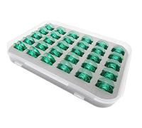 ckpsms Marke: #4123078-45 Klare grüne Spulen（Ohne Gewindeloch) kompatibel mit Viking Husqvarna Group 5 6 7 & White 5811, 5823, 5839, 7700, 9800 (30 Stück + Box)