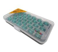 CKPSMS Marke: #4123078-45 Klare grüne Spulen（Ohne Gewindeloch) kompatibel mit Viking Husqvarna Group 5 6 7 & White 5811, 5823, 5839, 7700, 9800 (28 Stück + Box)