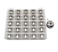 CKPSMS Marke: #BC-HA1, 1 Stück + Box 2518, 25 Stück, kompatibel mit Singer White Viking Elna Bernina Bernette Nähmaschine, 1 Spulenkapsel und 25 Spulen mit Box