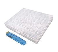 ckpsms Marke - #KP-19038 Nähmaschinenspulen mit Tasche, kompatibel mit Brother Singer Janome Babylock White + (36 Stück + Maßband)