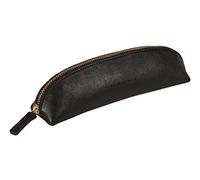 Clairefontaine 102512C Schlampermäppchen (Flying Spirit aus Leder, trapezförmig, 18 x 4,5 x 5,5cm) 1 Stück schwarz