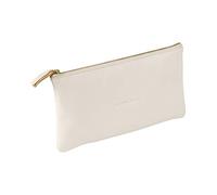 Clairefontaine 104513C Schlampermäppchen (Flying Spirit aus Leder, flach, 22 x 11cm) 1 Stück weiß