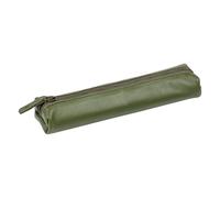 Clairefontaine 107511C - Schlampermäppchen - Stiftetui Flying Spirit, aus echtem Lammleder, 19x4x2,5cm, Khaki, 1 Stück
