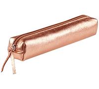 4 x Clairefontaine Schlampermäppchen Leder 4x2,5x19,5cm copper