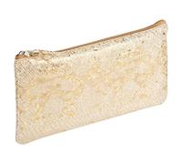 Clairefontaine 410015C Schlampermäppchen aus Leder Celeste Flach, 11 x 22cm, 1 Stück, Lazer Gold