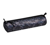 Clairefontaine 410027C Schlampermäppchen aus Leder Celeste Rund Ø5,5 x 22cm, 1 Stück, Lazer Schwarz