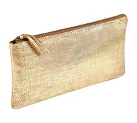 Clairefontaine 410037C Schlampermäppchen KLEO-PATHRA Flach, aus Lammleder, 22 x 11cm, 1 Stück, Gold