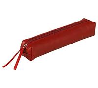 Clairefontaine 410066C Schlampermäppchen Ruby Slim, aus Lammleder, 19,5 x 2,5 x 4cm, 1 Stück, Rot