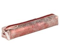 Clairefontaine 410067C Schlampermäppchen Ruby Slim, aus Lammleder, 19,5 x 2,5 x 4cm, 1 Stück, Rot glänzend