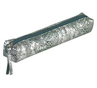 Clairefontaine 410097C Schlampermäppchen aus Leder Celeste Slim, 4 x 2,5 x 19,5cm, 1 Stück, Lazer Grün