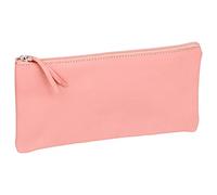 Clairefontaine 410147C Schlampermäppchen aus Lammleder Flach, 11 x 22cm, 1 Stück, Koralle