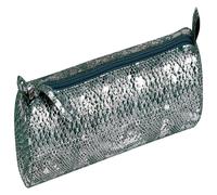 Clairefontaine 4x Céleste Schlampermäppchen Leder Ø5,5x22cm grün 410105C