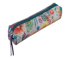 Clairefontaine 4x Céleste Schlampermäppchen Leder SLIM 19,5x2,5x4cm mehrfarbig - 410099C - 410099C