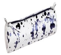 Clairefontaine 4x COSMICUIR Schlampermäppchen, glattes Leder Ø5,5x22cm dunkelblau - 410110C - 410110C