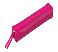 Clairefontaine 4x Flaches Schlampermäppchen gefärbtes Leder SLIM 19,5x2,5x4cm himbeere - 410154C - 410154C