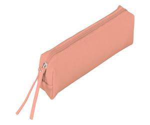 Clairefontaine 4x Flaches Schlampermäppchen gefärbtes Leder SLIM 19,5x2,5x4cm koralle - 410157C - 410157C