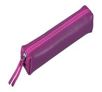 Clairefontaine 4x Flaches Schlampermäppchen gefärbtes Leder SLIM 19,5x2,5x4cm violett - 410155C - 410155C