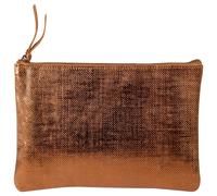 Clairefontaine 4x KLEO-PATHRA Schlampermäppchen Leder flach 22x11cm bronze - 410036C - 410036C