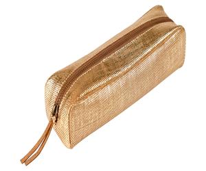 Clairefontaine 4x KLEO-PATHRA Schlampermäppchen Leder rechteckig 21x6x4cm gold - 410040C - 410040C