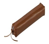 Clairefontaine 4x Lawrence Schlampermäppchen Leder SLIM 19,5x2,5x4cm kamelbraun - 410080C - 410080C