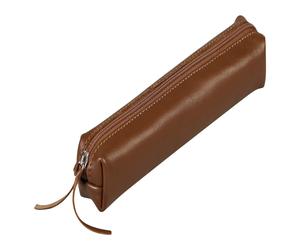 Clairefontaine 4x Lawrence Schlampermäppchen Leder SLIM 19,5x2,5x4cm kamelbraun - 410080C - 410080C