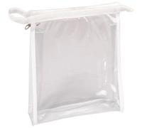 Clairefontaine 4x Rechteckiges Schlampermäppchen 22x4x14 cm, transparent - Transparent 8487C - transparent 8487C