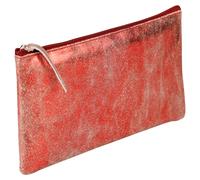 Clairefontaine 4x Ruby Flaches Schlampermäppchen Wildleder 22x11cm glänzend rot - 410069C - 410069C