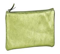 Clairefontaine 4x Schlampermäppchen aus Leder Cuirisé flach 22x11cm - Grün 8716C - grün 8716C