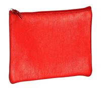 Clairefontaine 4x Schlampermäppchen aus Leder Cuirisé flach 22x11cm - Rot 8714C - rot 8714C