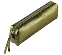 Clairefontaine 4x Schlampermäppchen Leder Cuirisé TM 4x2,5x19,5cm Grün 400007C