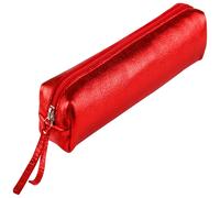 Clairefontaine 4x Schlampermäppchen aus Leder Cuirisé TM 4x2,5x19,5cm - Rot 400003C - rot 400003C